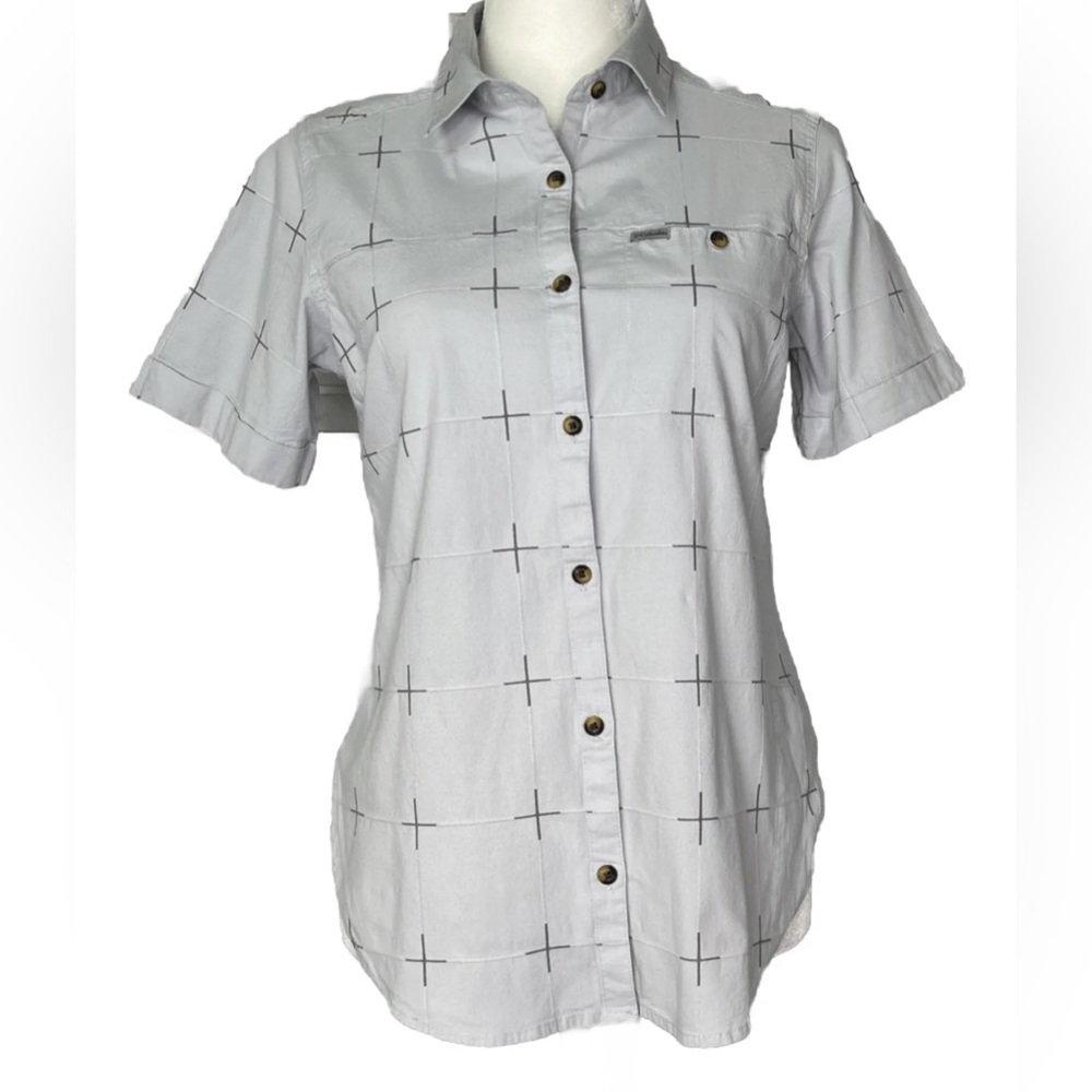 EUC- Columbia ‘Climber Canyon’ Plaid Short Sleeve Stretch Button Down